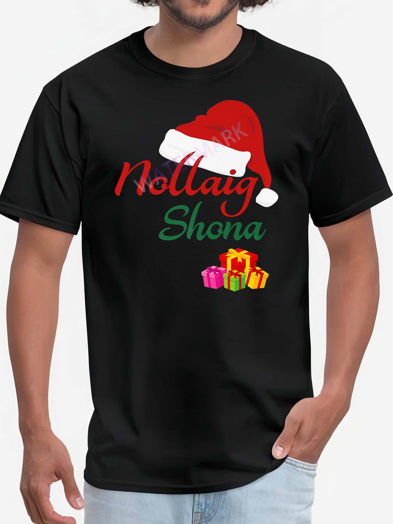 Nollaig Shona Deer Graphic Christmas T-Shirt Nollaig Shona Deer Graphic Christmas T-Shirt