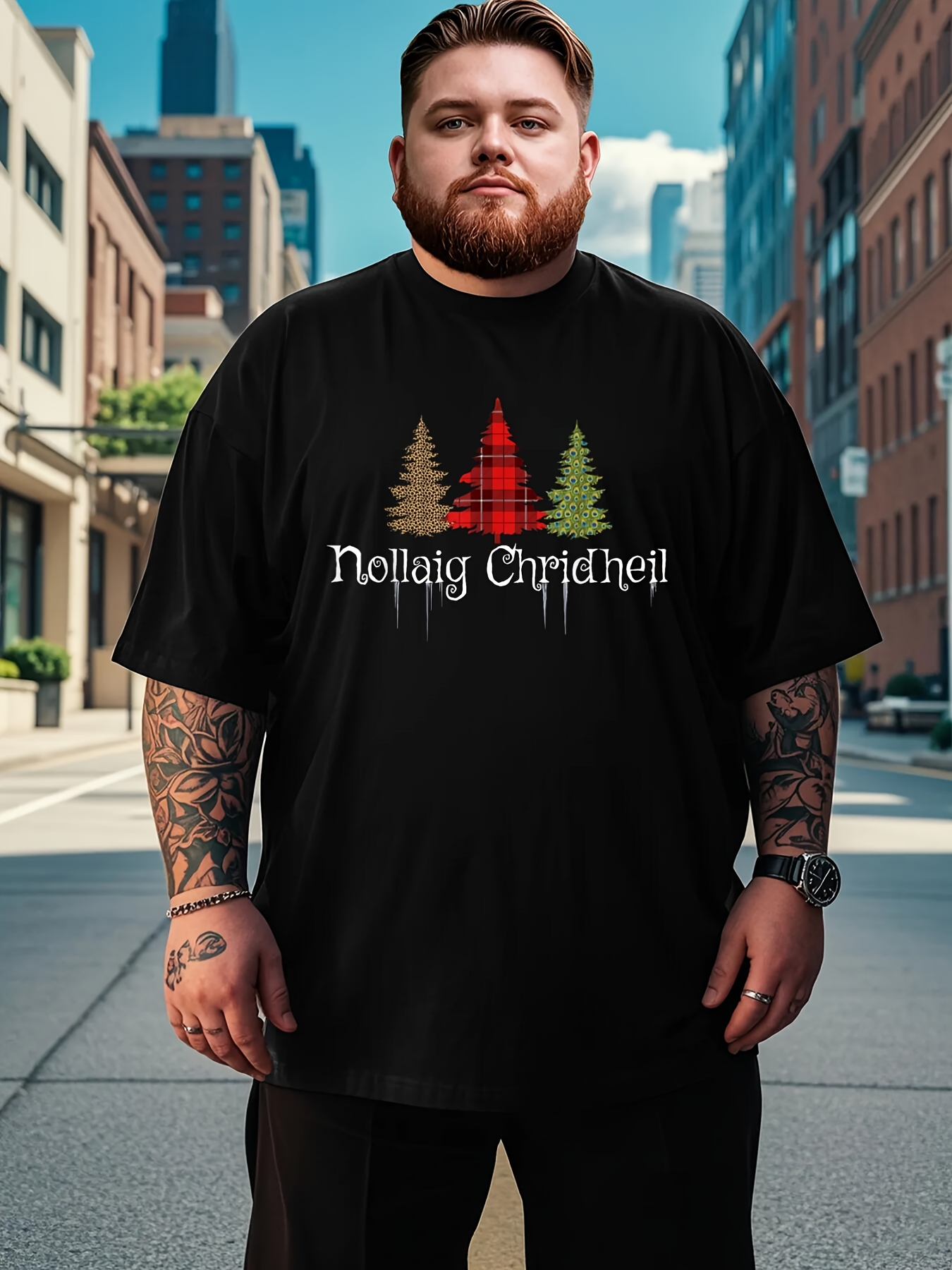 Irish Christmas Plaid Tree T-Shirt Irish Christmas Plaid Tree T-Shirt