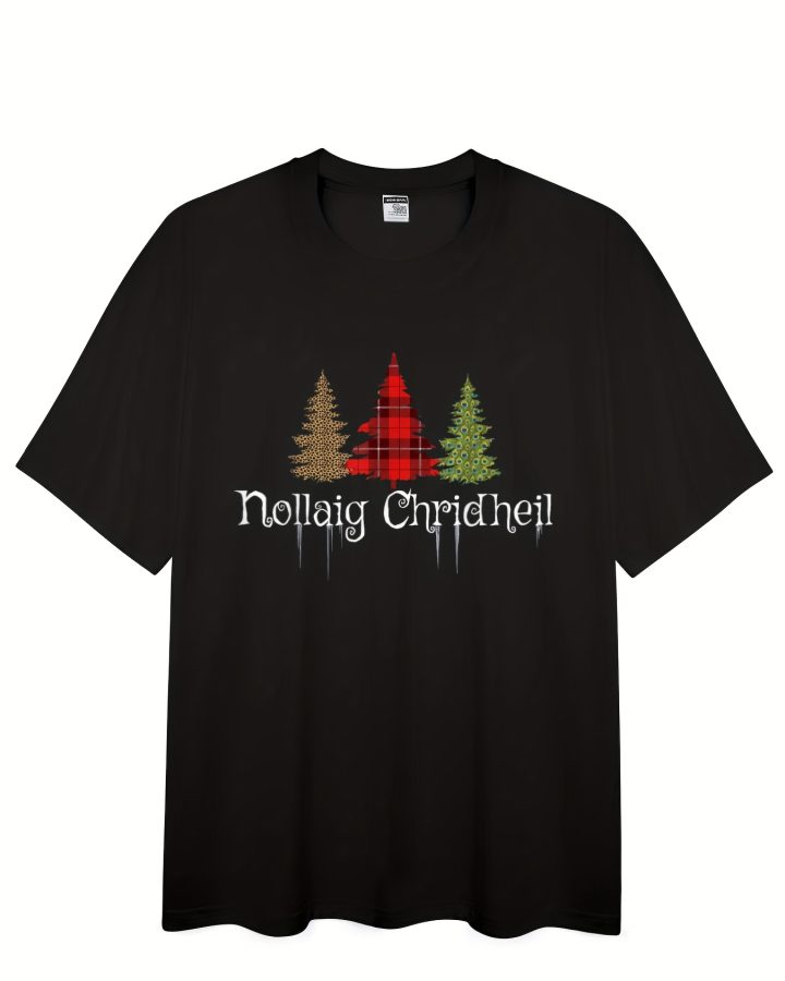 Irish Christmas Plaid Tree T-Shirt