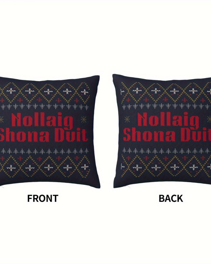 Nollaig Shona Duit Irish Christmas Pillow Cover