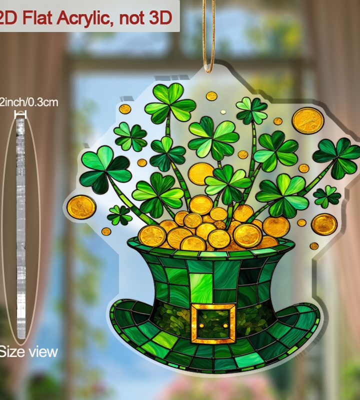 2D St. Patrick’s Day Clover Hat Ornament