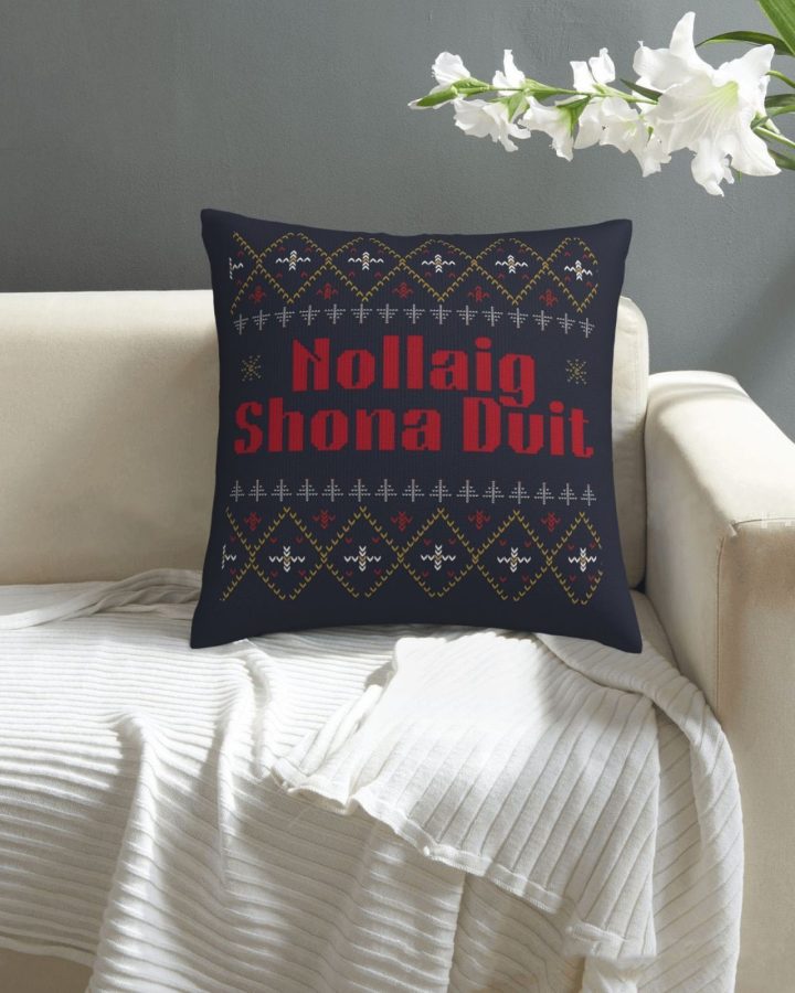 Nollaig Shona Duit Irish Christmas Pillow Cover