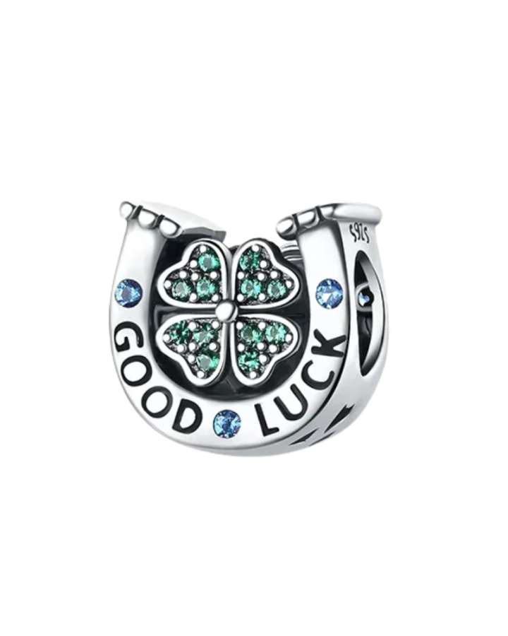 Charms Four Leaf Clover Green Bead