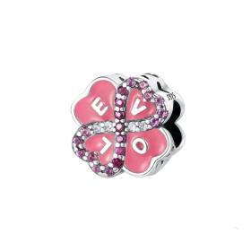925 Sterling Silver Lucky Charms Four Leaf Clover Bead