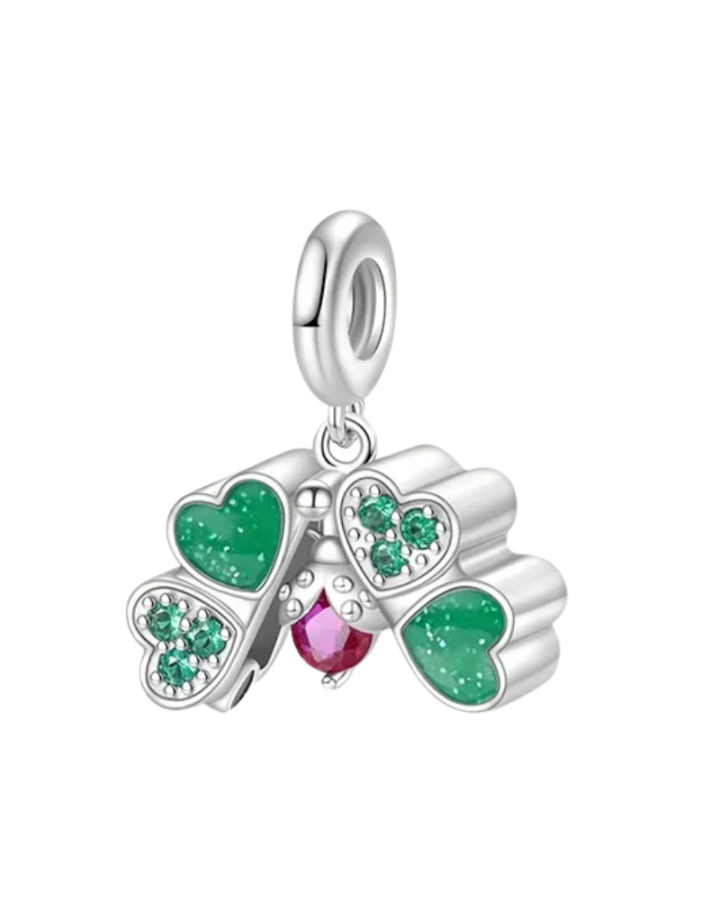 S925 Four Leaf Clover Lucky Charm Bead