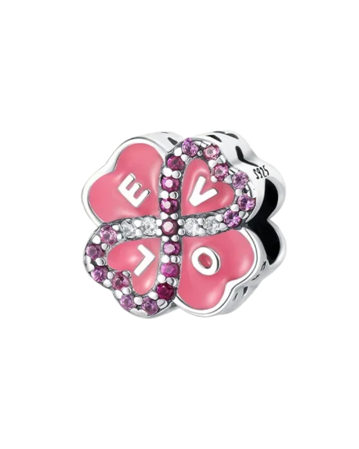 925 Sterling Silver Lucky Charms Four Leaf Clover Bead