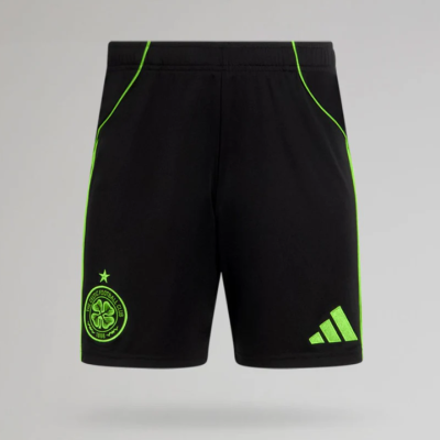 Celtic 2025-26 Black Away Shorts