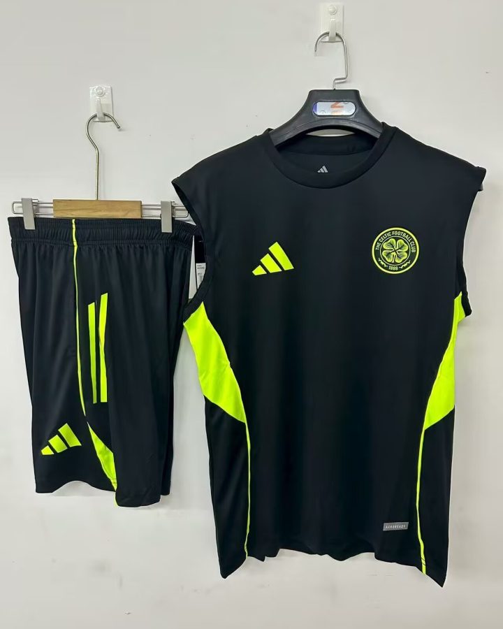 Celtic 2025-26 Black Sleeveless Adults Set