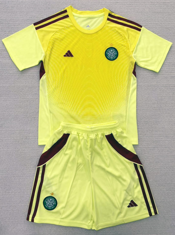 Celtic 2025-26 Yellow Goalkeeper Kids Kit Celtic 2025-26 Yellow Goalkeeper Kids Kit