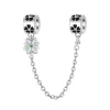 Silver Charms Green Four Leaf Clover Horseshoe Bead Earring