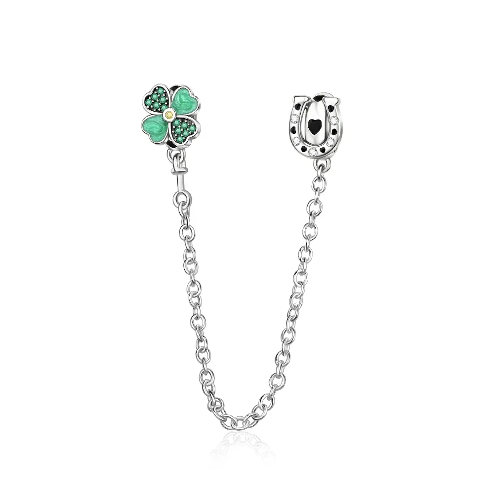 925 Silver Lucky Clover Horseshoe Charm for Bracelets, Necklaces DIY Jewelry 925 Silver Lucky Clover Horseshoe Charm for Bracelets, Necklaces DIY Jewelry