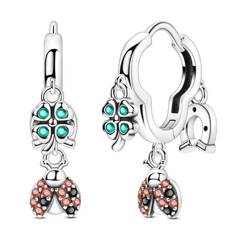 Horseshoe Charms Ladybug Pendant Earrings Bead Horseshoe Charms Ladybug Pendant Earrings Bead