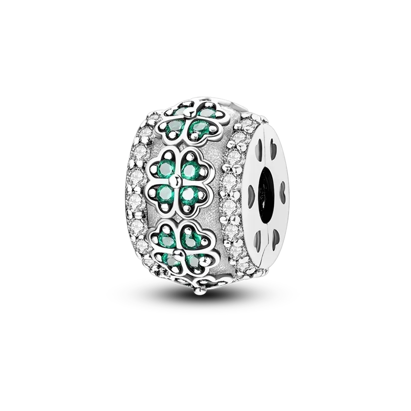 Lucky Silver Clover Charm Bead Lucky Silver Clover Charm Bead