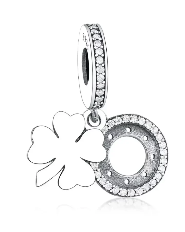 Silver Irish Shamrock Clover Faith Bead for Women