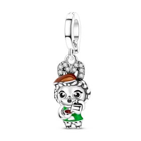 Shamrock Leprechaun Charm Bead Pendant