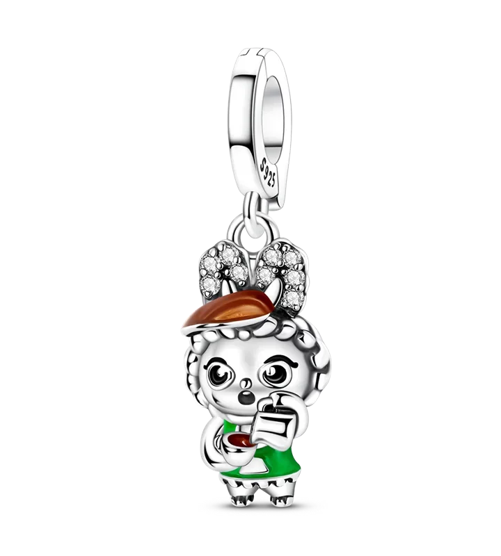 Shamrock Leprechaun Charm Bead Pendant