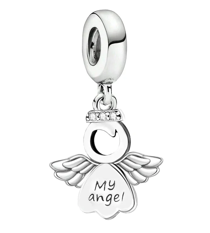 Sterling Silver My Angel Guardian Angel Charms Bead
