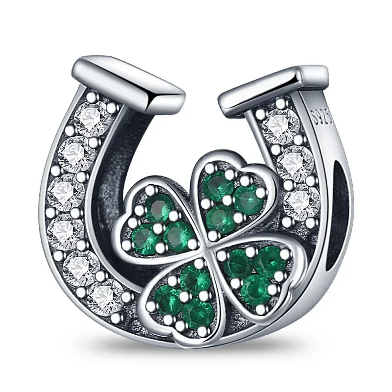 Lucky Silver Clover Horseshoe Bead Lucky Silver Clover Horseshoe Bead