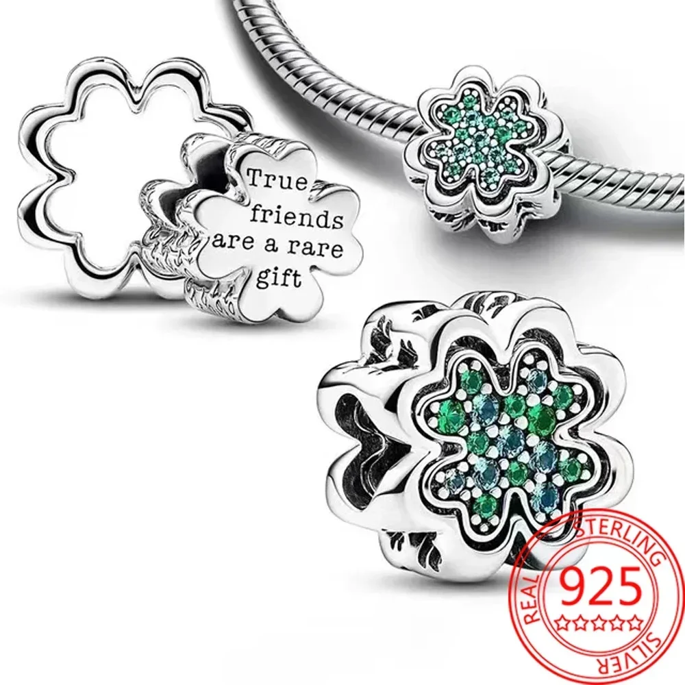 Silver Clover Horseshoe Bead Silver Clover Horseshoe Bead