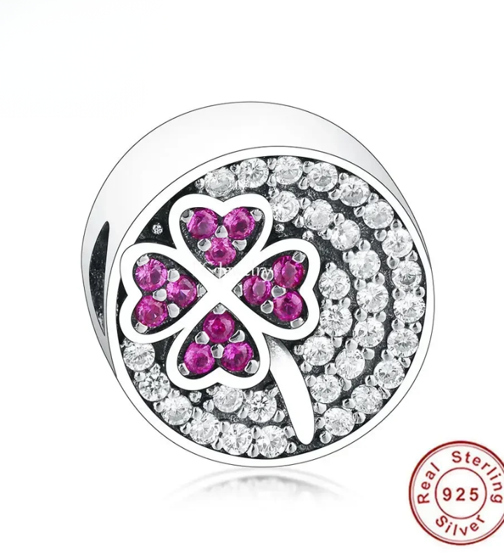 Silver Irish Shamrock Clover Faith Bead For Making Women