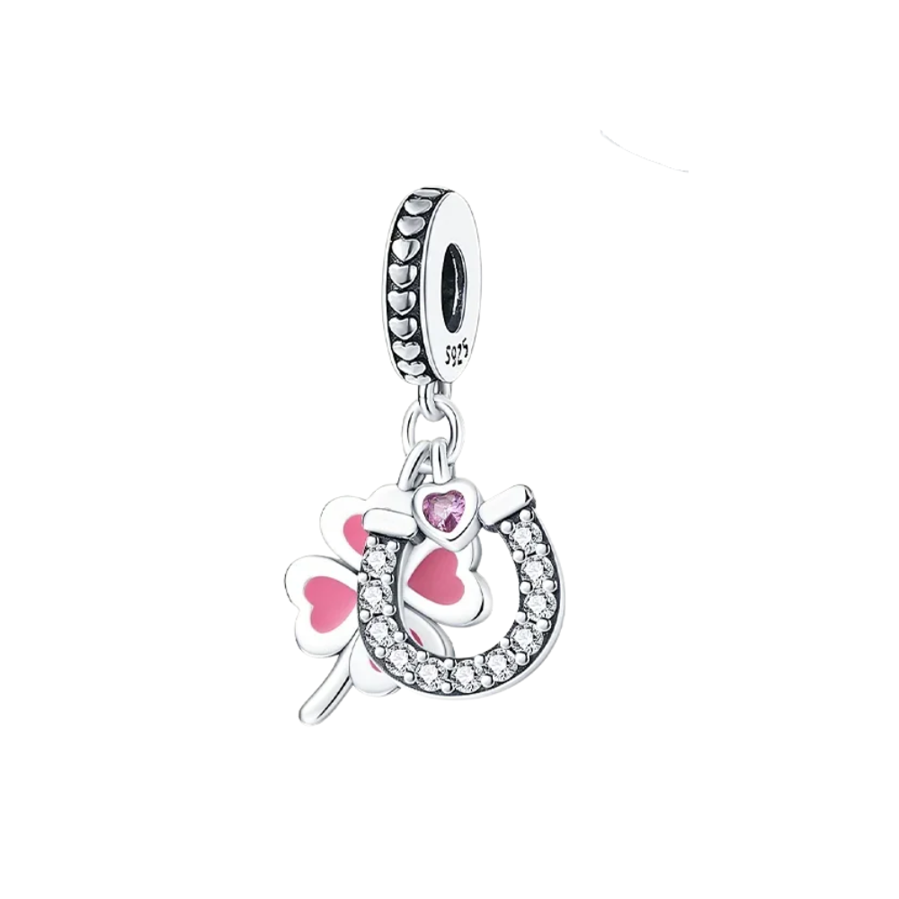 925 Sterling Silver Clover Lucky Charm Bead 925 Sterling Silver Clover Lucky Charm Bead