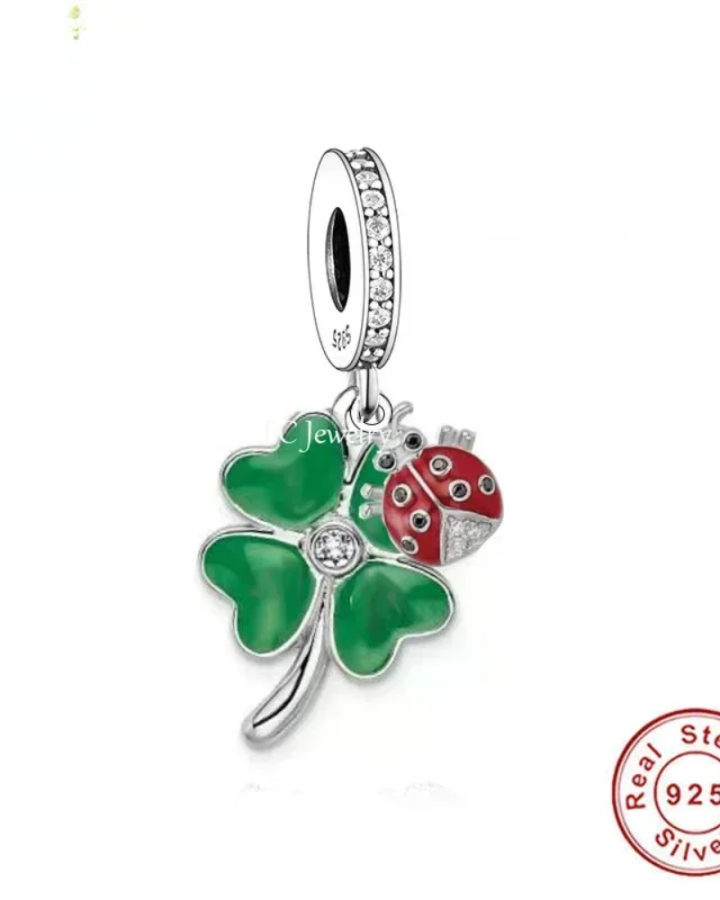 Irish Shamrock Clover Faith Berloque Bead