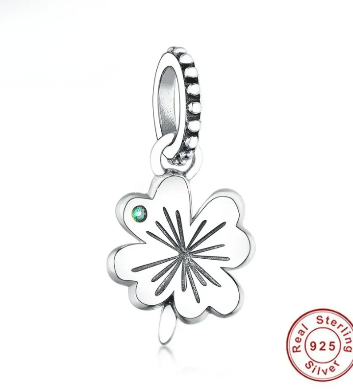 FC Jewelry Fit Original Charm Bracelet 925 Silver Irish Shamrock Clover
