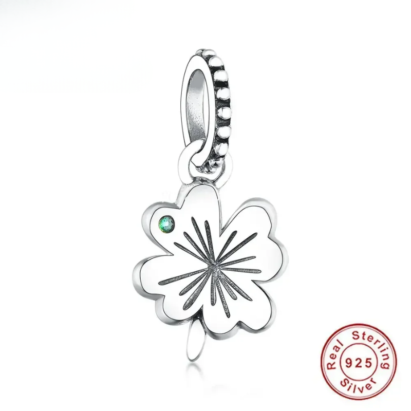 FC Jewelry Fit Original Charm Bracelet 925 Silver Irish Shamrock Clover FC Jewelry Fit Original Charm Bracelet 925 Silver Irish Shamrock Clover