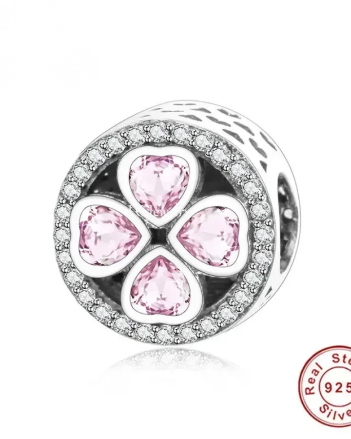 Silver Irish Shamrock Clover Faith Charm Bead