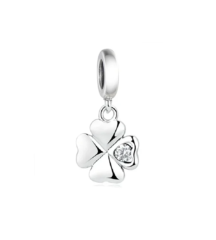 FC Jewelry 925 Silver Shamrock Clover Charm Bracelet