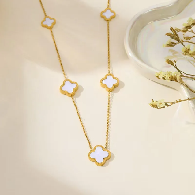 18K Gold-Plated Four-Leaf Clover Necklace 18K Gold-Plated Four-Leaf Clover Necklace
