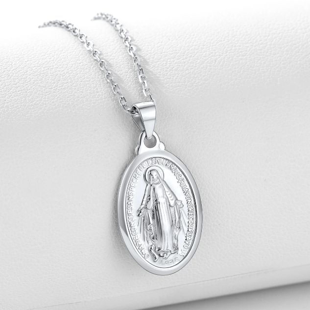 925 Silver Virgin Mary Necklace 925 Silver Virgin Mary Necklace