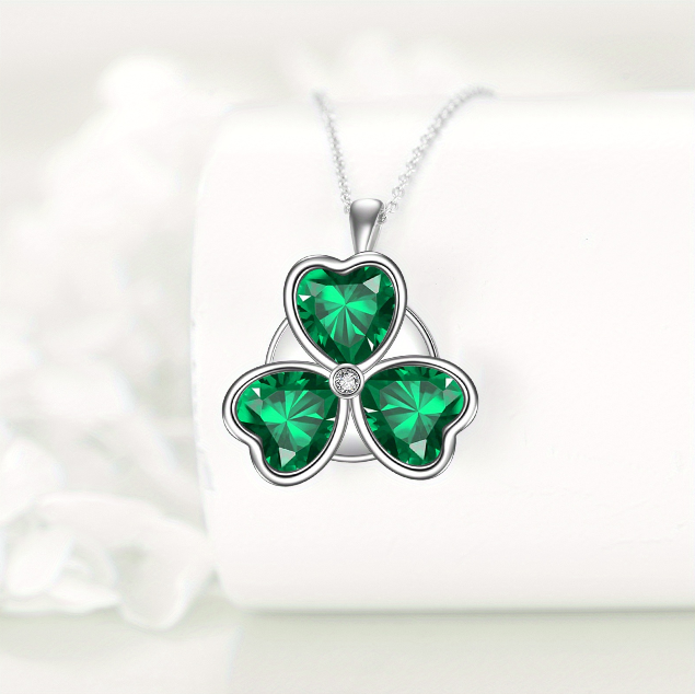 925 Sterling Silver Spinning Clover Necklace 925 Sterling Silver Spinning Clover Necklace