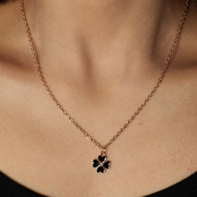 Aihua Elegant Enamel Clover Necklace