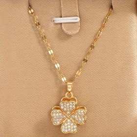 Bohemian Four-Leaf Clover Necklace