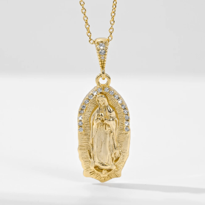 Catholic Virgin Mary Pendant Necklace
