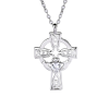 Celtic Cross Claddagh 925 Sterling Silver Necklace for Women