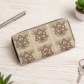 Celtic Tree of Life Long Zipper Wallet