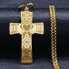 Celtic Trinity Knot Claddagh Heart Necklace