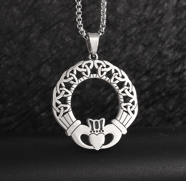 Celtic Trinity Knot Claddagh Heart Pendant Celtic Trinity Knot Claddagh Heart Pendant