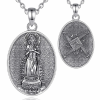 Eudora 925 Silver Brigid Goddess Celtic Cross Necklace