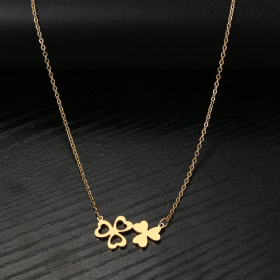 Heart Clover Pendant Necklace