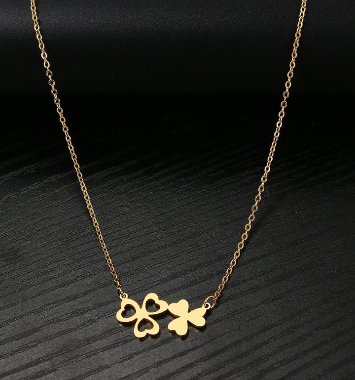 Heart Clover Pendant Necklace