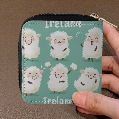 Ireland Sheep Heritage Zip Wallet