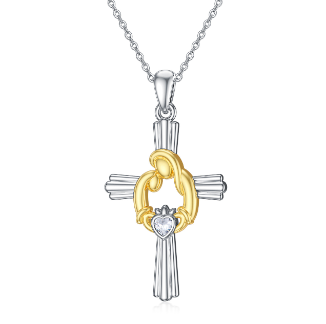 Irish Claddagh Celtic Cross Necklace Irish Claddagh Celtic Cross Necklace