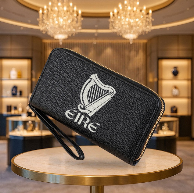 Irish Harp Heritage Zip Wallet Irish Harp Heritage Zip Wallet