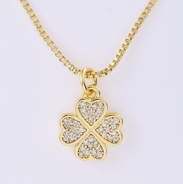 Irish Lucky Four-Leaf Clover Necklace Irish Lucky Four-Leaf Clover Necklace