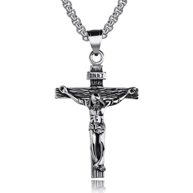 Jesus Cross Stainless Steel Necklace