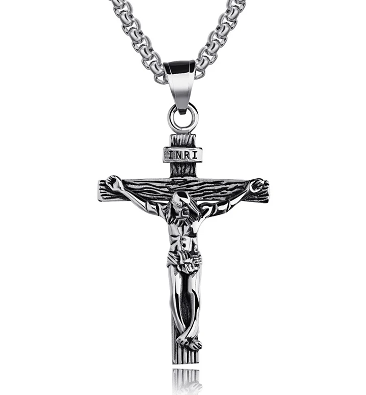 Jesus Cross Stainless Steel Necklace