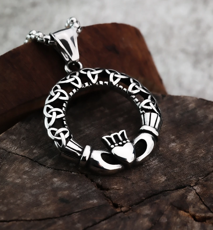 Nordic Viking Celtic Rune Love Crown Necklace
